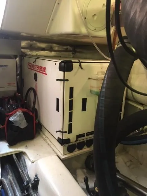 Slide: The Image of Engine room of a 2001 Ocean Yachts 56 Super Sport with Westerbeke generator. - 45