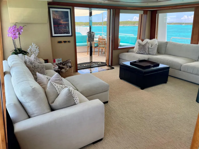 Slide: The Image of Luxurious interior of 2006 Westport Tri-Deck Motoryacht with ocean view. - 33