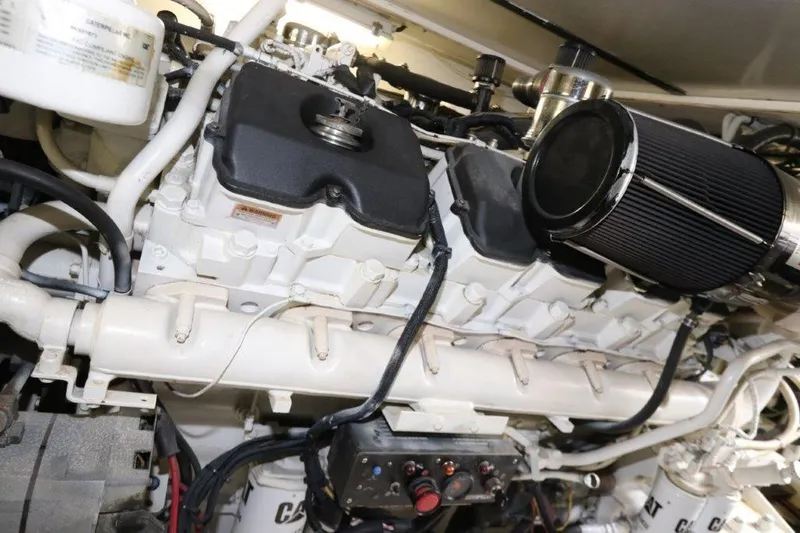 Slide: The Image of Engine of 2004 Riviera 58 Enclosed Flybridge yacht, detailed view. - 36