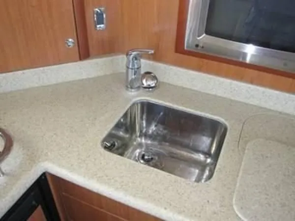 Slide: The Image of 2008 Luhrs 35C boat kitchen sink and countertop - 18