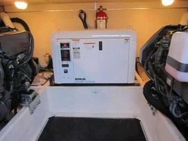 Slide: The Image of Engine room of a 2008 Luhrs 35C boat with Kohler power system. - 28
