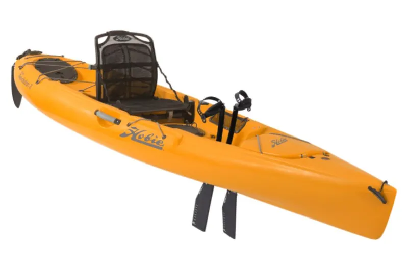 Slide: The Image of 2023 Hobie Revolution 11 kayak in bright yellow. - 6