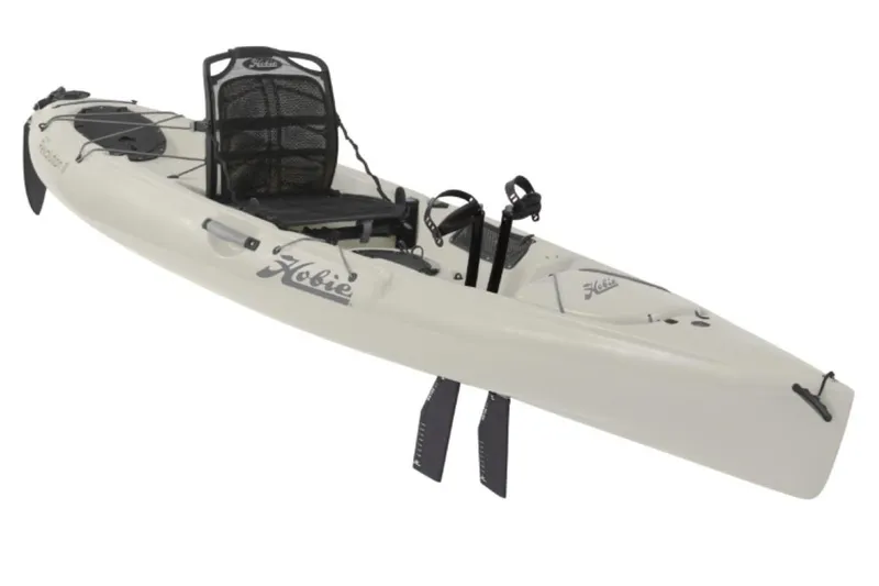 Slide: The Image of 2023 Hobie Revolution 11 kayak with pedal drive system and comfortable seat. - 8