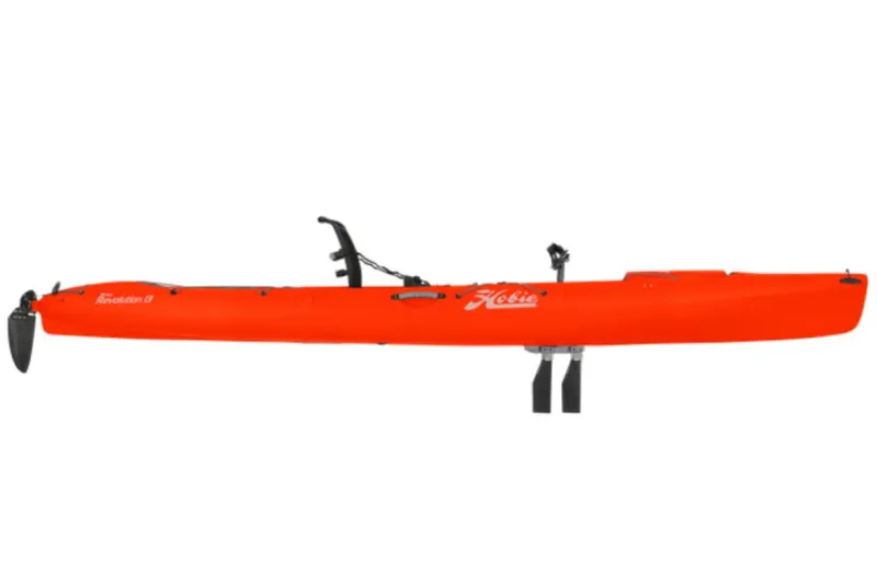 Slide: The Image of 2023 Hobie Revolution 13 kayak in bright orange. - 20