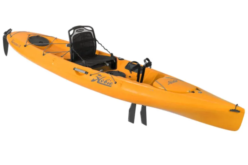 Slide: The Image of 2023 Hobie Revolution 13 kayak in bright orange. - 25