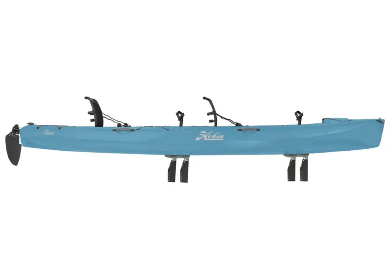 Slide: The Image of 2022 Hobie Mirage Oasis kayak, blue, side view. - 11