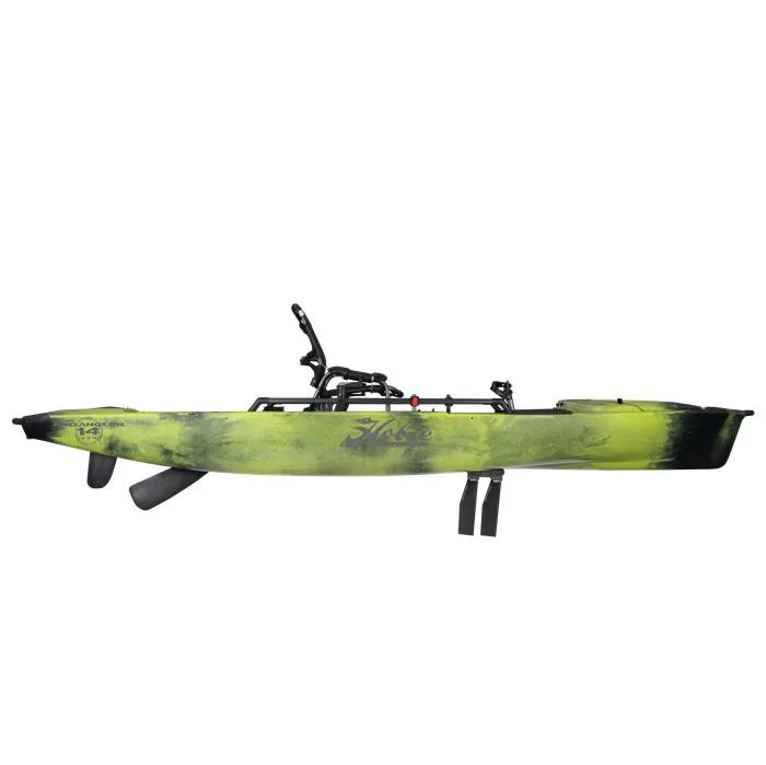 Slide: The Image of 2023 Hobie Mirage Pro Angler 14 kayak with 360 Drive Technology, side view. - 5