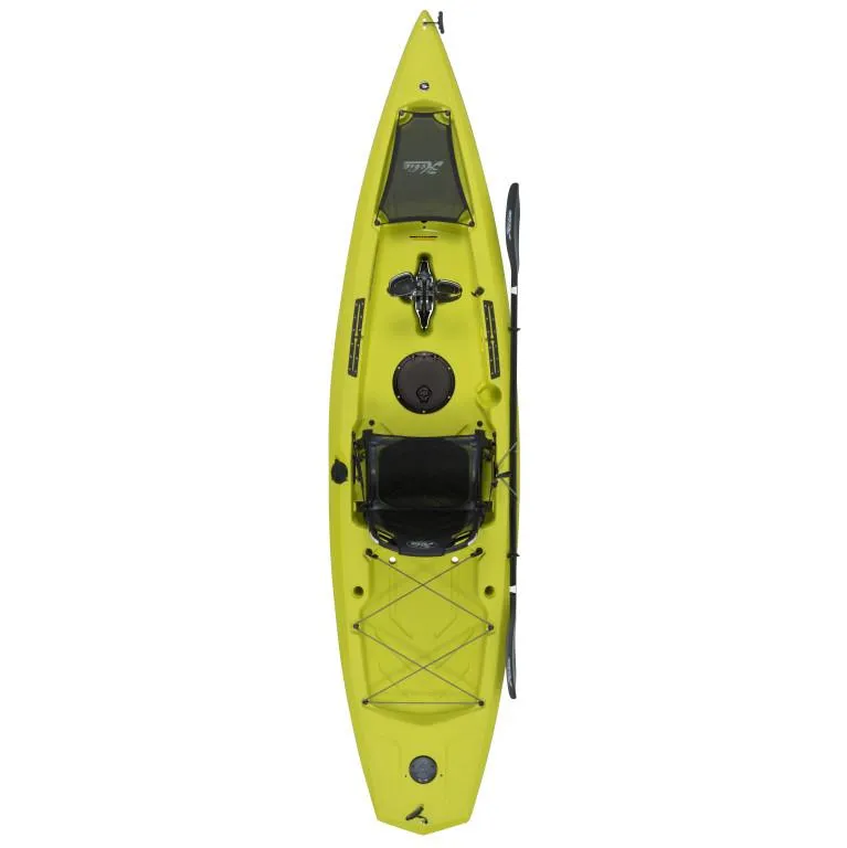 Slide: The Image of 2023 Hobie Compass kayak in bright yellow, top view. - 7