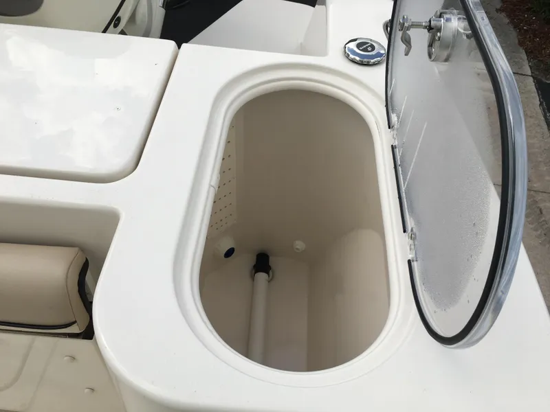 Slide: The Image of Open storage compartment on 2026 Sea Chaser 35 HFC boat. - 27