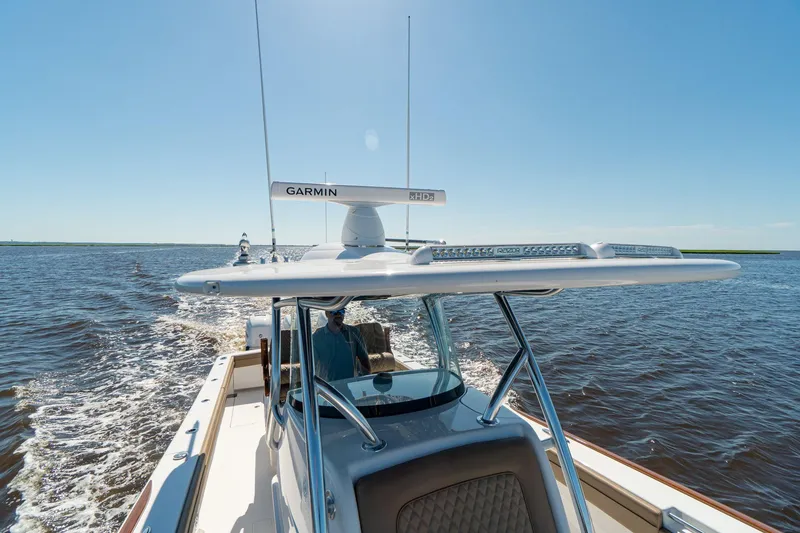 Slide: The Image of 2025 Valhalla Boatworks V-37 cruising on open water. - 7