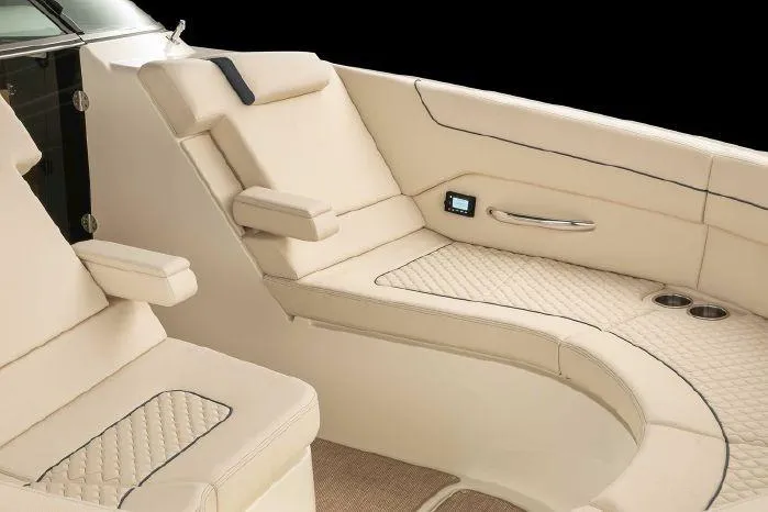 Slide: The Image of Luxurious seating on the 2024 Chris-Craft Launch 35 GT boat. - 4