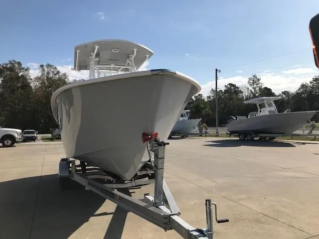 Slide: The Image of 2024 Cape Horn 22 boat on trailer in outdoor lot. - 3