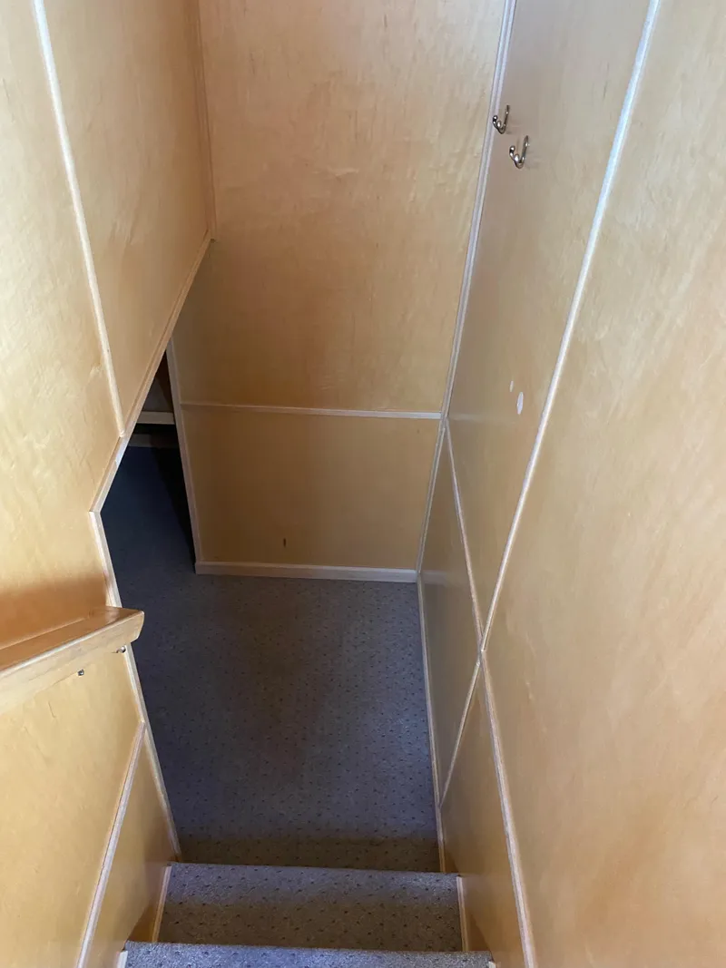 Slide: The Image of Staircase inside 2003 Stardust Cruisers Red Rock Retreat Week 26 houseboat. - 10