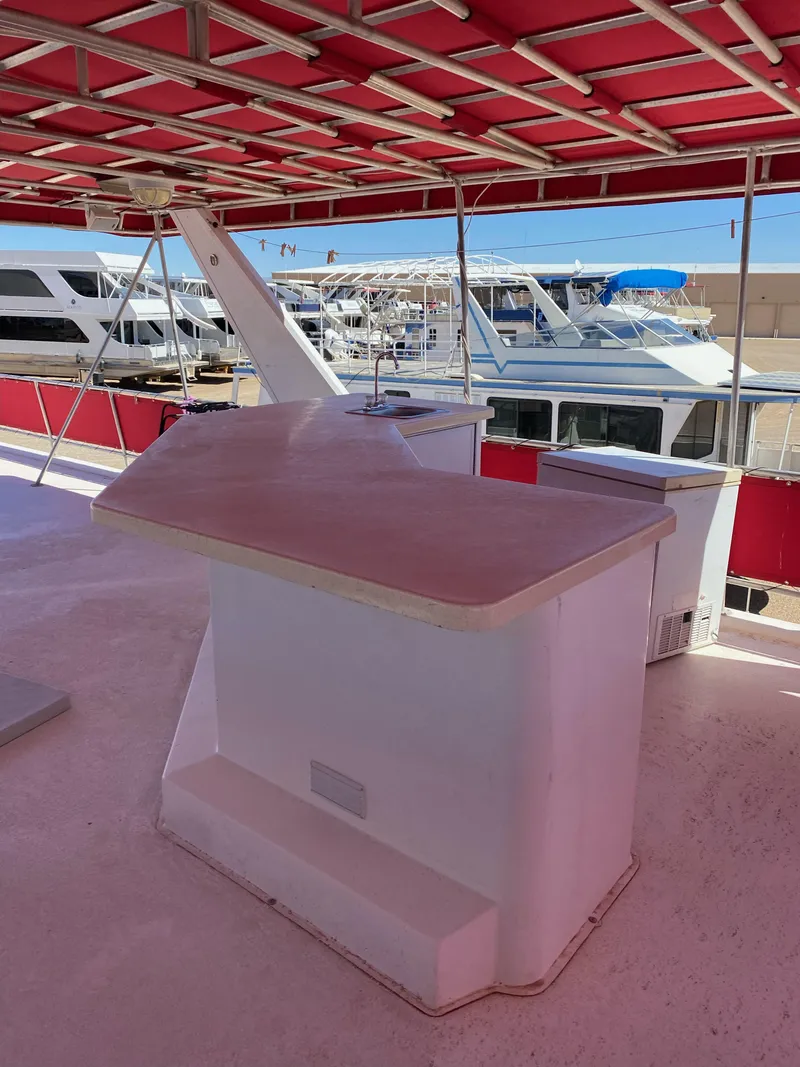 Slide: The Image of 2003 Stardust Cruisers Red Rock Retreat Week 26 houseboat with rooftop bar area. - 31