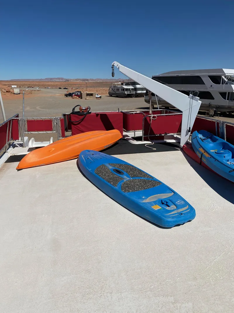 Slide: The Image of 2003 Stardust Cruisers Red Rock Retreat Week 26 houseboat with kayaks on deck - 35