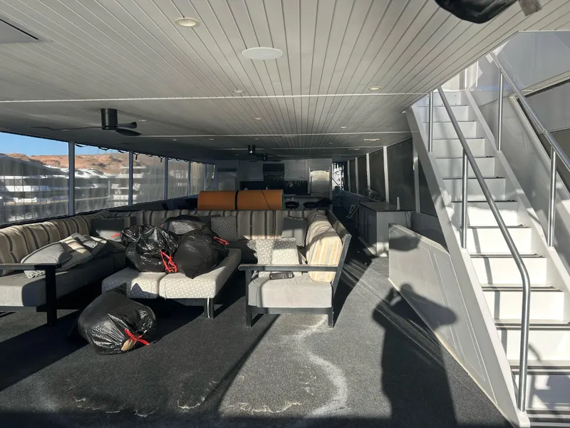 Slide: The Image of Interior of 2016 Adonia Aquarius Shared Ownership boat with seating and stairs. - 14