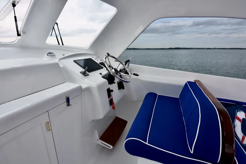 Slide: The Image of Interior helm of 2018 Maverick Yachts Costa Rica 32 Custom Carolina Picnic Boat. - 9