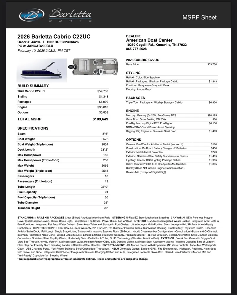 Slide: The Image of Barletta Cabrio 22UC 2026 - 1
