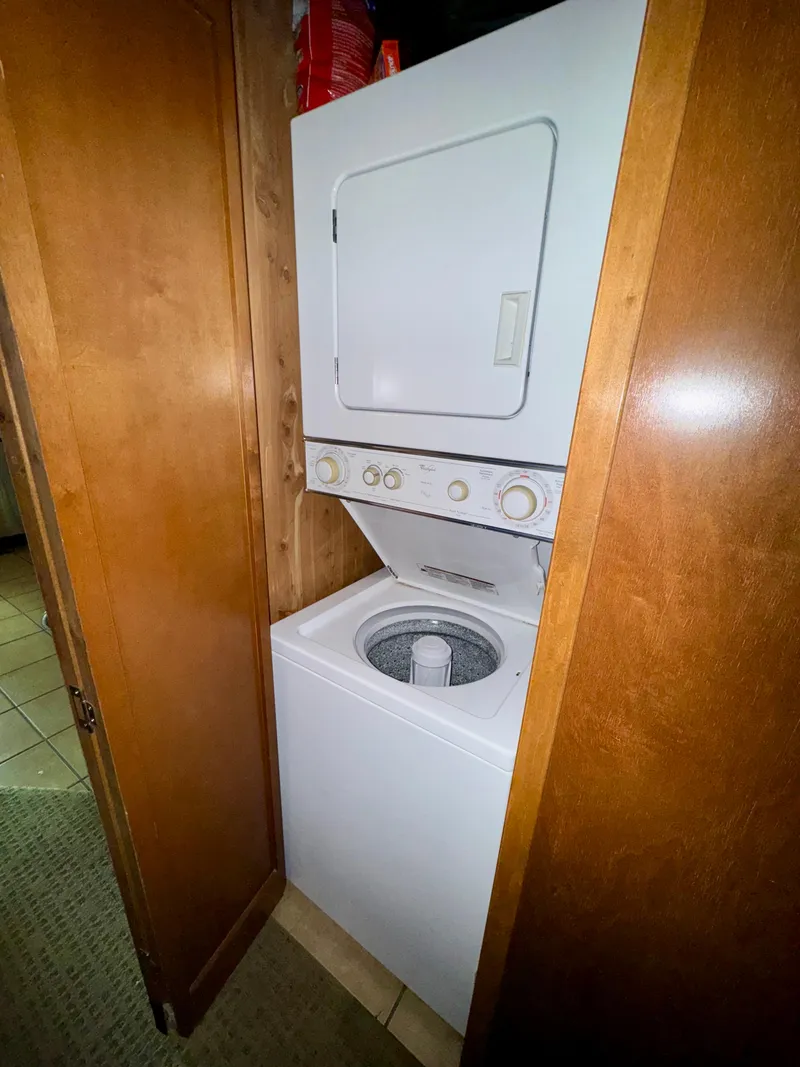 Slide: The Image of Stacked washer and dryer in wooden closet, Bravada Dreamweaver Trip #16, 2011 model. - 17