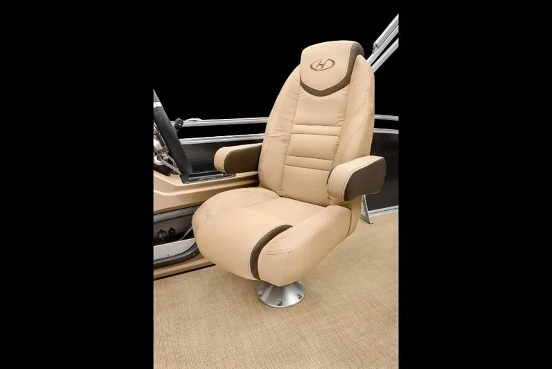 Slide: The Image of 2022 Harris Solstice 230 captain's chair in beige leather. - 20