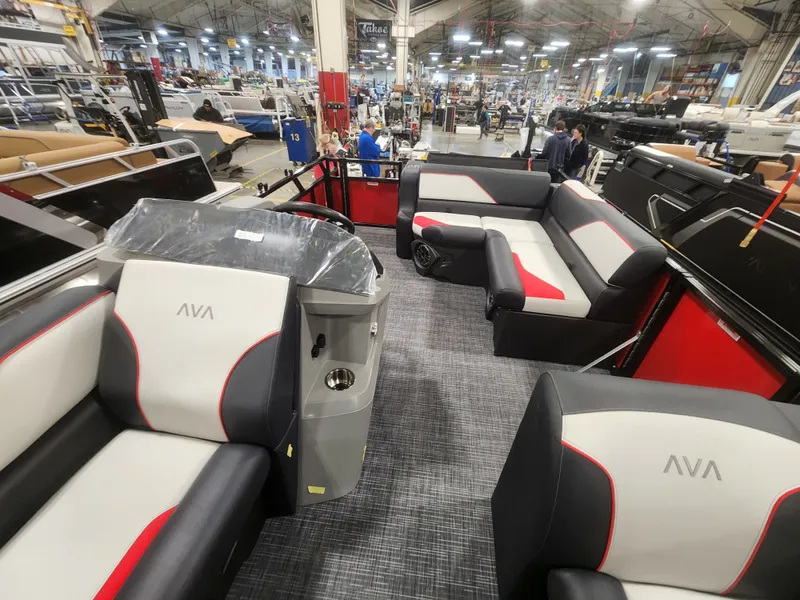 Slide: The Image of Avalon "Scarlet Shadow" Venture Cruise Rear Bench - 17 FT (16' Deck) 2027 - 1