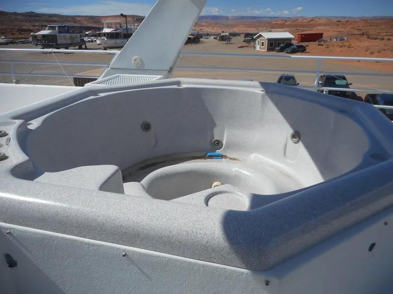 Slide: The Image of Outdoor hot tub on 2005 Twin Anchors Caspian #3 houseboat deck. - 34