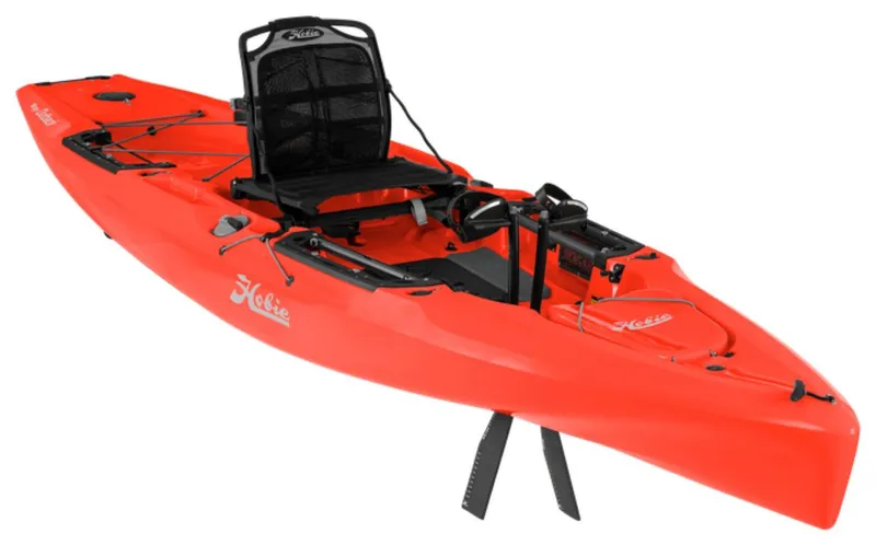 Slide: The Image of 2023 Hobie Mirage Outback kayak in bright red. - 6