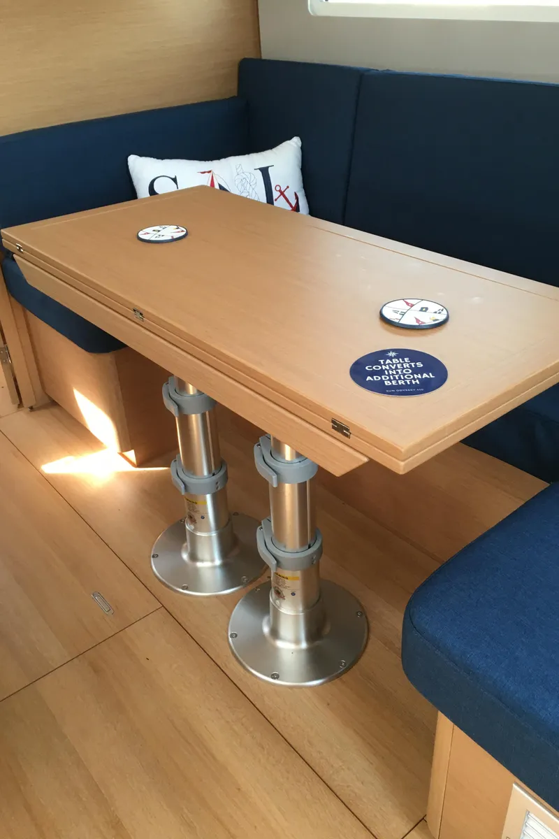 Slide: The Image of Engine compartment of a 2024 Jeanneau Sun Odyssey 410 sailboat. - 12