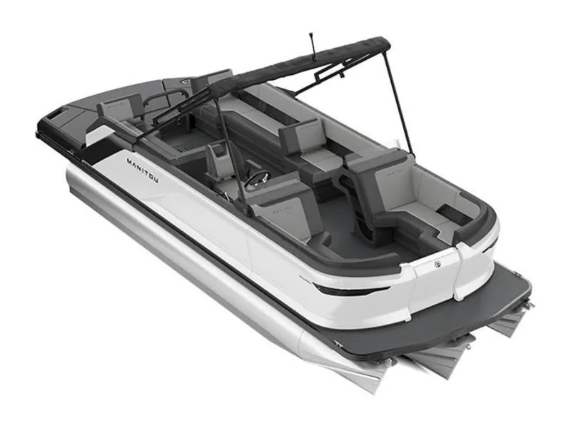Slide: The Image of 2020 Harbor Home 24' pontoon boat with spacious seating and canopy. - 4