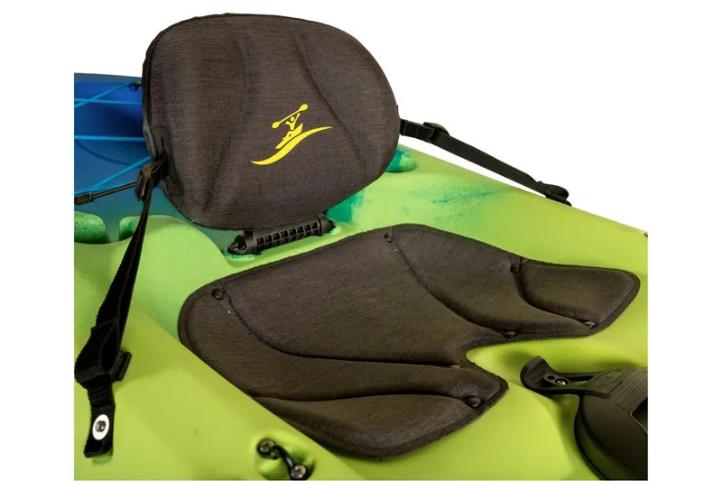 Slide: The Image of Ocean Kayak Malibu 9.5 2023 model seat with padded backrest and cushion. - 19