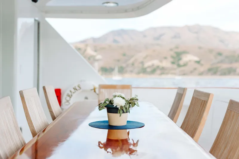 Slide: The Image of Aft table area seats 8 guests - 25