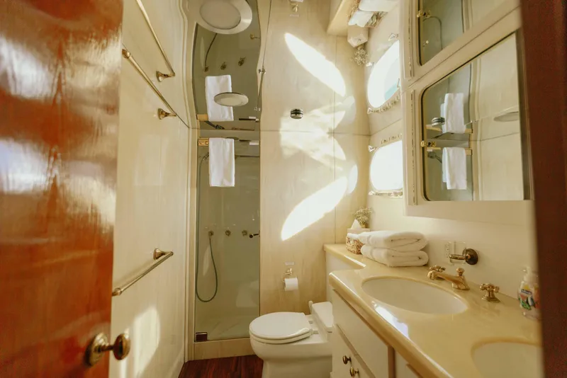 Slide: The Image of Aft starboard twin room head with shower - 42