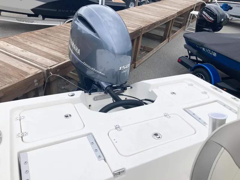 Slide: The Image of 2024 Key West 210 Bay Reef boat with Yamaha 150 outboard motor. - 6