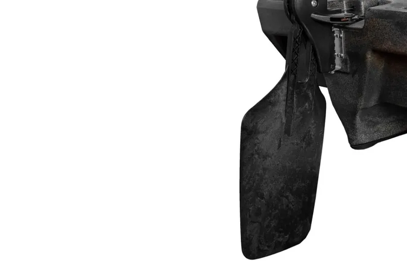 Slide: The Image of Close-up of 2023 Old Town 106 Sportsman Minn Kota Power kayak rudder. - 14