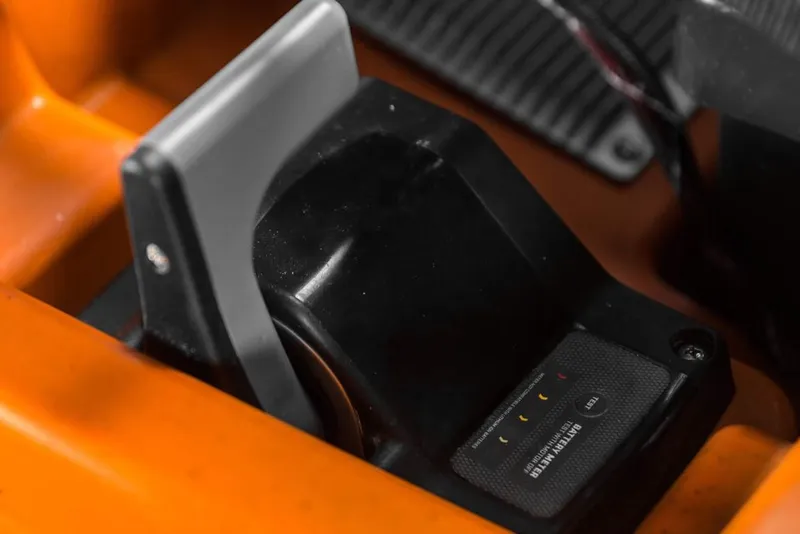 Slide: The Image of Close-up of the 2023 Old Town 106 Sportsman Minn Kota Power control panel. - 8