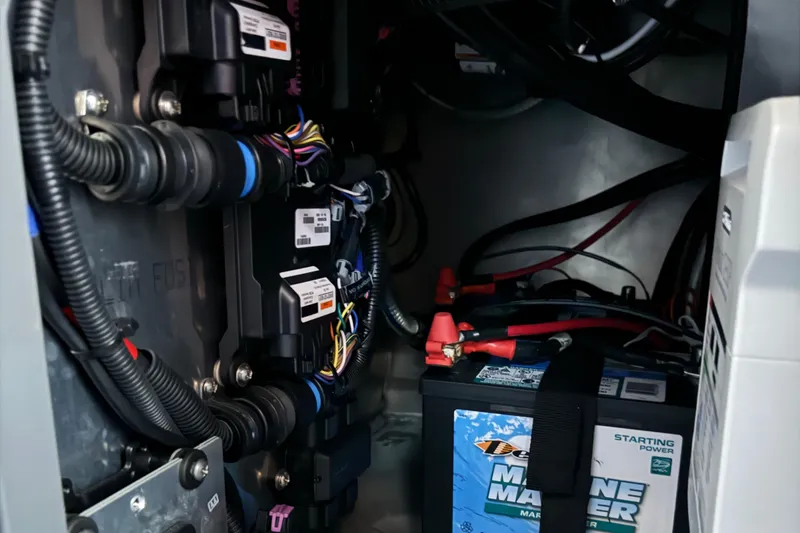 Slide: The Image of rigging on the 2020 Extreme Boats 795 Walk Around - 17