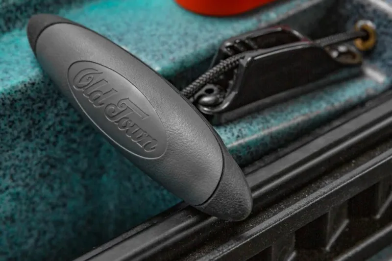 Slide: The Image of Close-up of Old Town Sportsman Autopilot 120 kayak handle, 2023 model. - 14