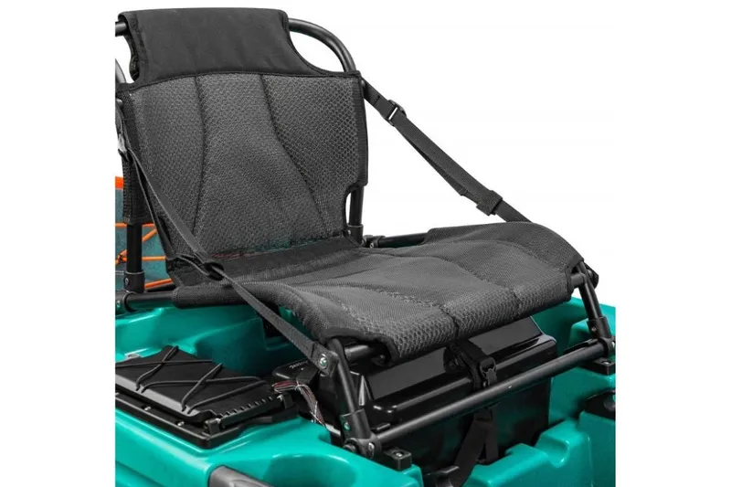 Slide: The Image of Old Town Sportsman Autopilot 136 kayak seat, 2023 model, black mesh fabric. - 13