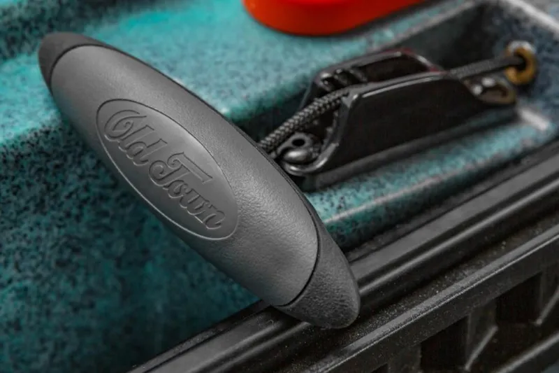 Slide: The Image of Close-up of Old Town Sportsman Autopilot 136 kayak handle, 2023 model. - 15