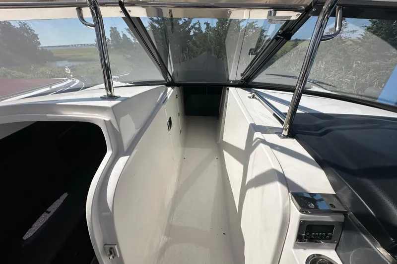 Slide: The Image of 2019 Chaparral 347 SSX boat interior with sleek design and modern features. - 31