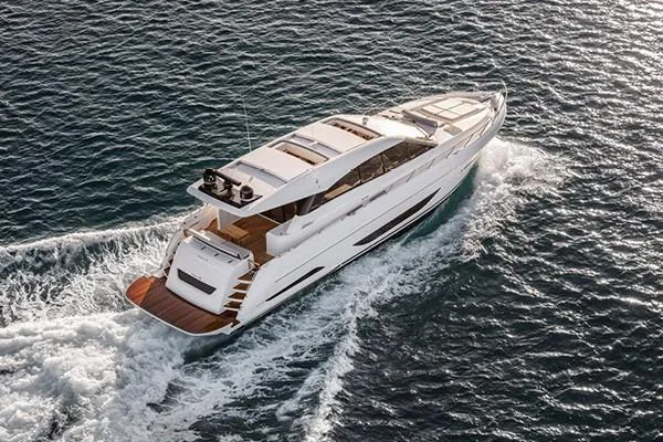 The Image of 2020 Maritimo X60 luxury yacht cruising on open sea. - 0