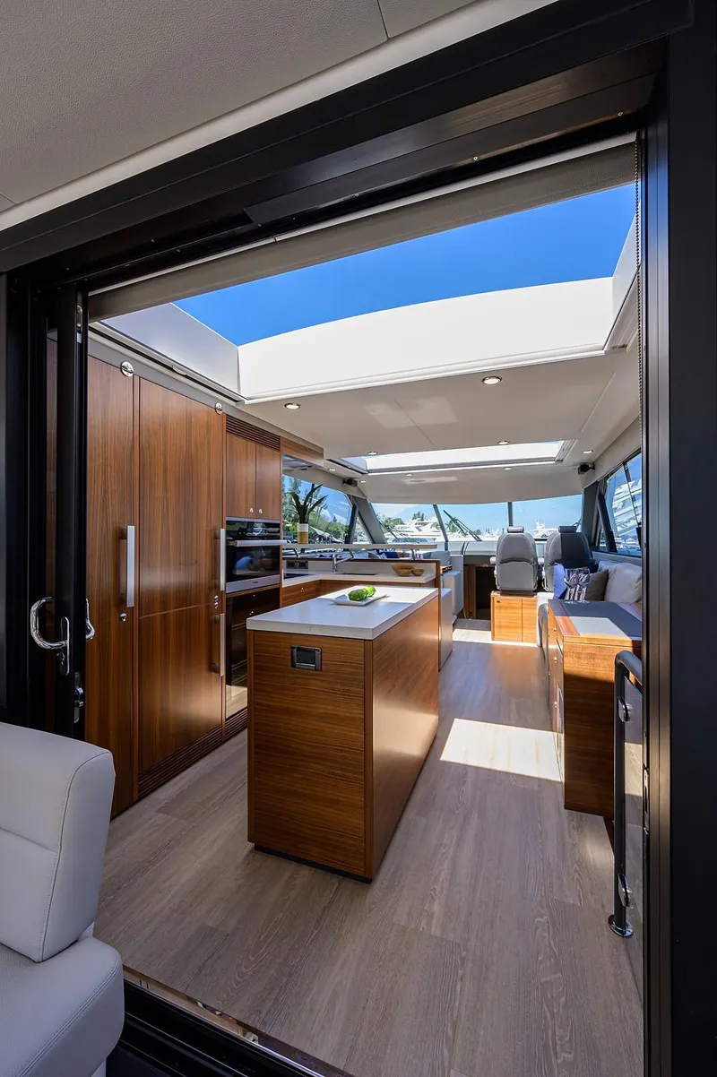 Slide: The Image of Interior of 2020 Maritimo X60 yacht with modern design. - 10