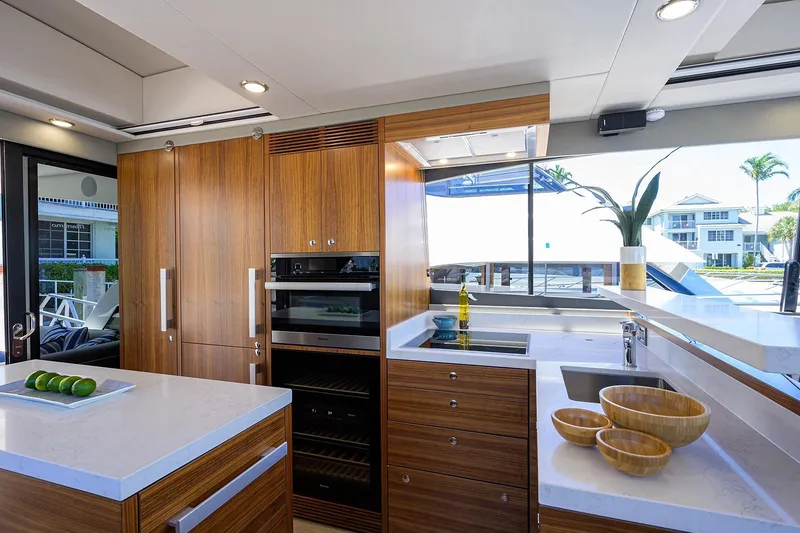 Slide: The Image of Luxurious kitchen on the 2020 Maritimo X60 yacht. - 17