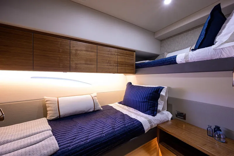 Slide: The Image of Interior of 2020 Maritimo X60 yacht with modern sleeping berths. - 27