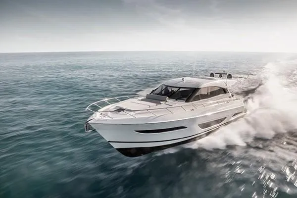 Slide: The Image of Luxurious Maritimo X60 yacht 2020 cruising on open sea. - 3