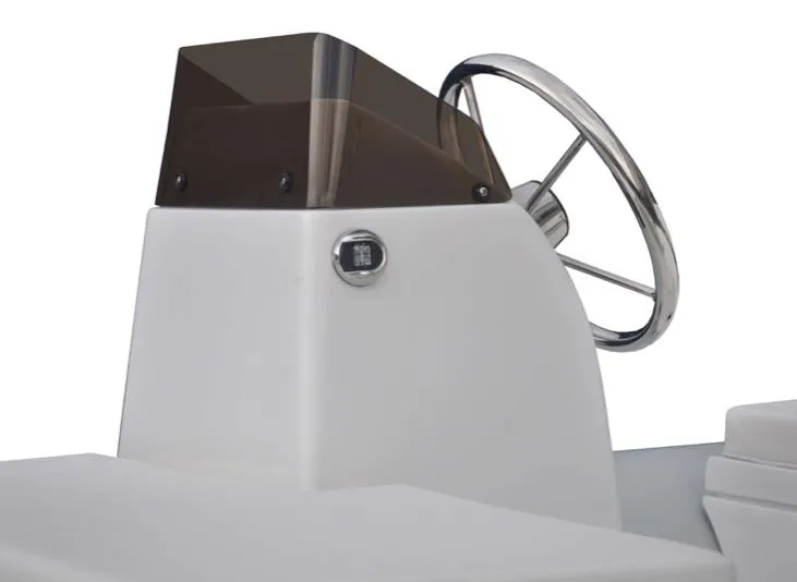 Slide: The Image of 2024 AB Inflatables 10 VSX boat console with steering wheel. - 4