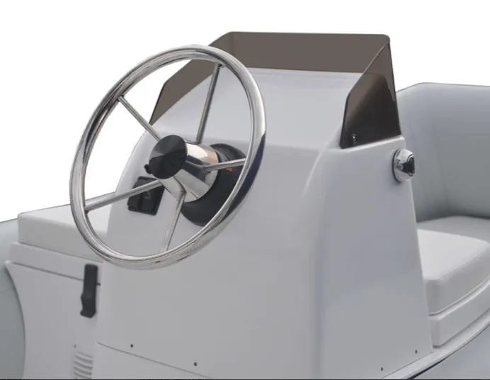 Slide: The Image of 2024 AB Inflatables 10 VSX boat console with steering wheel. - 5