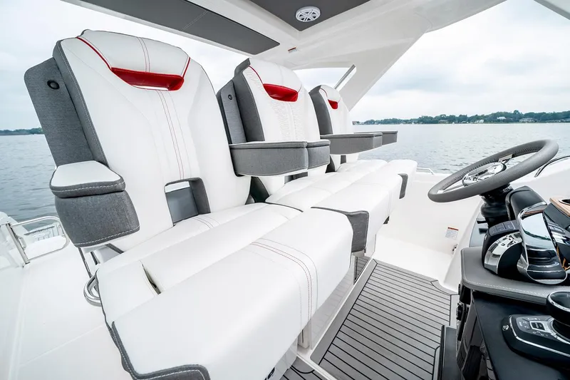 Slide: The Image of Luxury seating on the 2025 Tiara Sport 34 LS boat. - 16