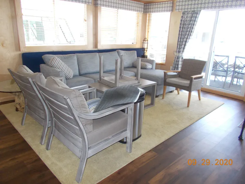 Slide: The Image of Cozy living area in 2020 Sumerset Antelope Escape Share #4 houseboat. - 30