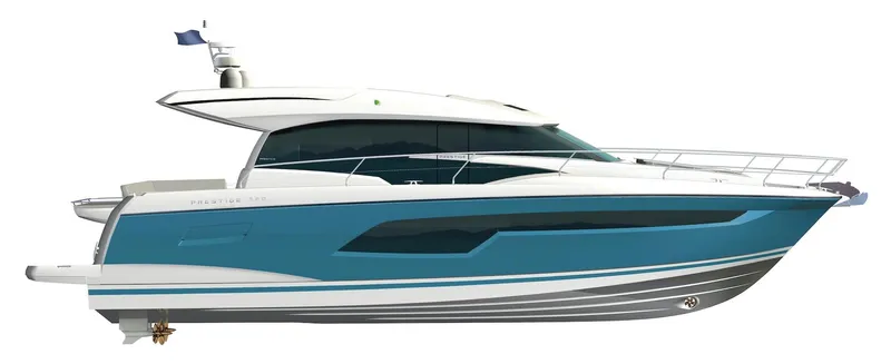 Slide: The Image of 2025 Prestige 520 S luxury yacht with sleek design and modern features. - 41